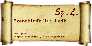 Szentkirályi Leó névjegykártya